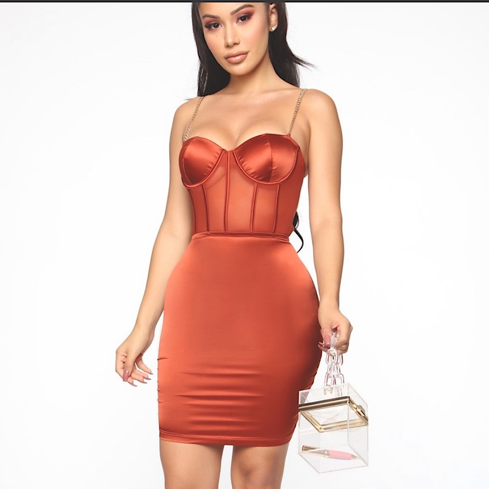 Fashion Nova Sexy In Satin Mini Dress